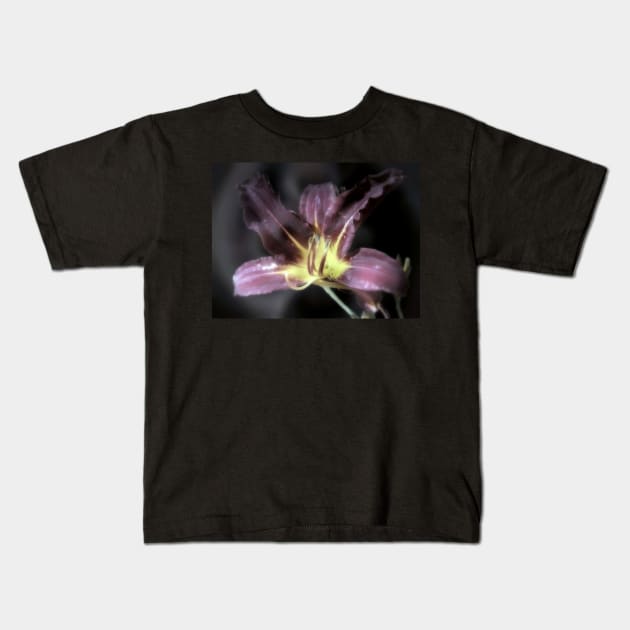 red magic day lily Kids T-Shirt by DlmtleArt